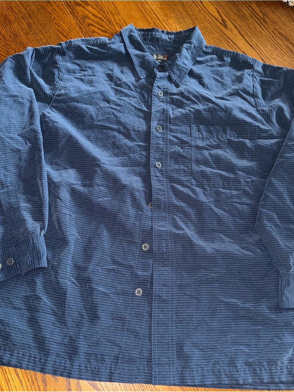 Royal Robbins Indigo Waffle-Texture Button Shirt Jacket